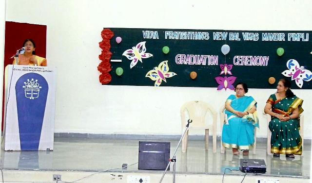 The Principal Mrs. K.A. Barawkar addressing the Parents. 