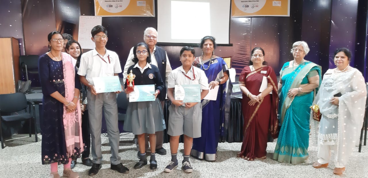  Shourya Popat Gade (Std VI), Ved Santosh Satpute (Std VI) and Sarvesh Rajaram Shinde (Std VII) bagged a Trophy for being First Runner Up in Inter School SAEVUS Eco Achievers Quiz organized by Rotary Club of Pune on Friday 20th January 2023 at YMCA, Camp, Pune. 