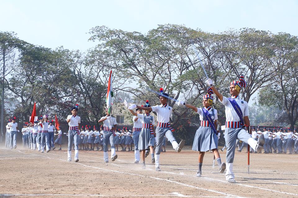  March past by the students of Std VIII to X.